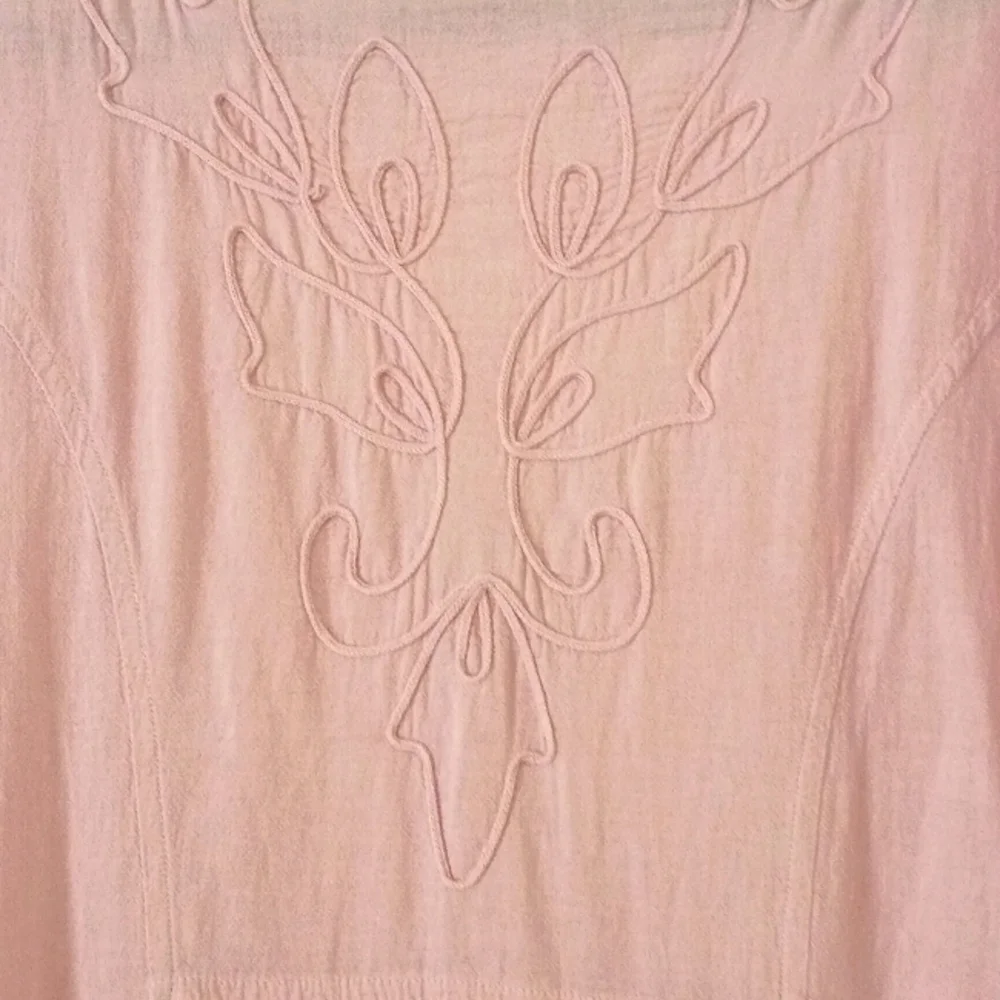 Soft Surroundings Embroidered  Button Front Lace Dress.Size l.Pit To Pit 23" - Picture 4 of 6